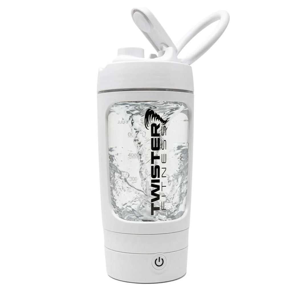 PULSE Electric Protein Shaker Bottle – White | 21 oz USB-C Rechargeable