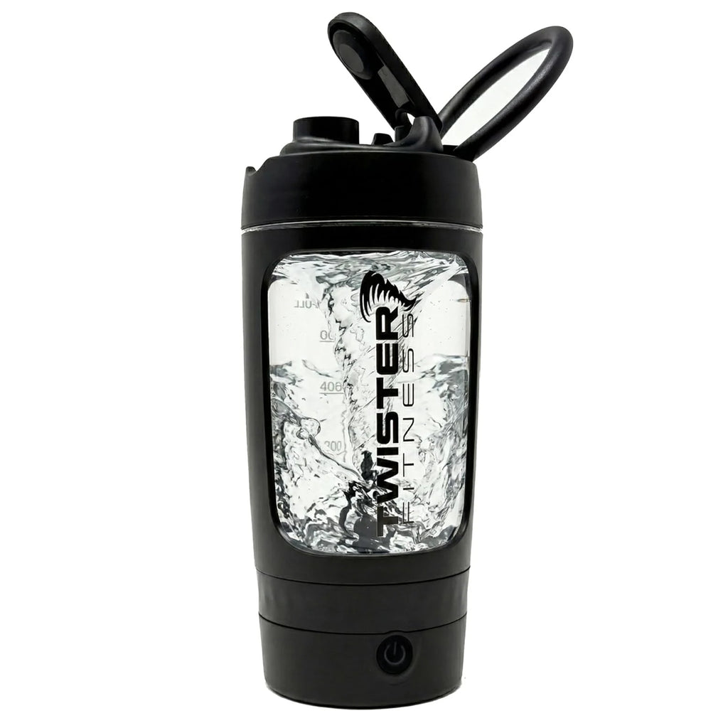 PULSE Electric Protein Shaker Bottle – Black | 21 oz USB-C Rechargeable
