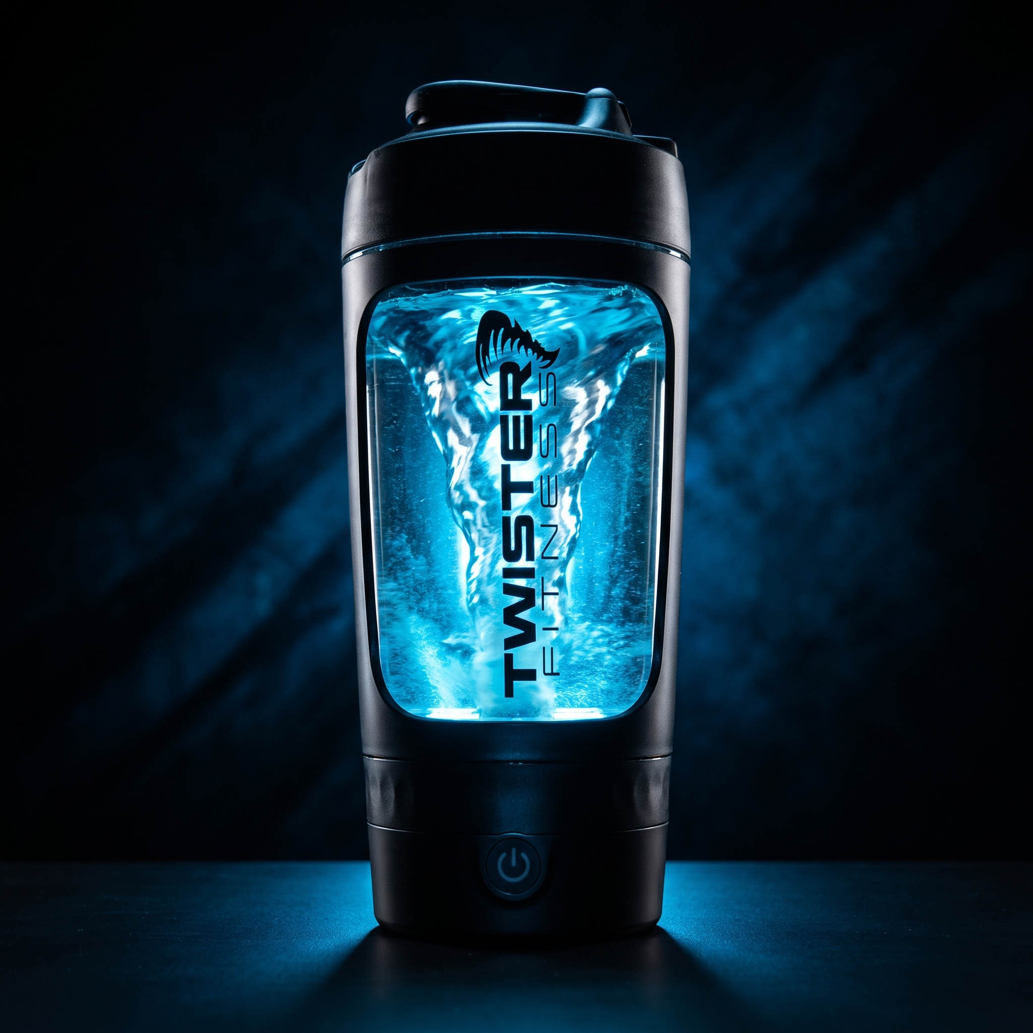 Twister Fitness PULSE electric shaker with glowing vortex mixing action